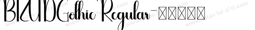 BIZUDGothic Regular字体转换